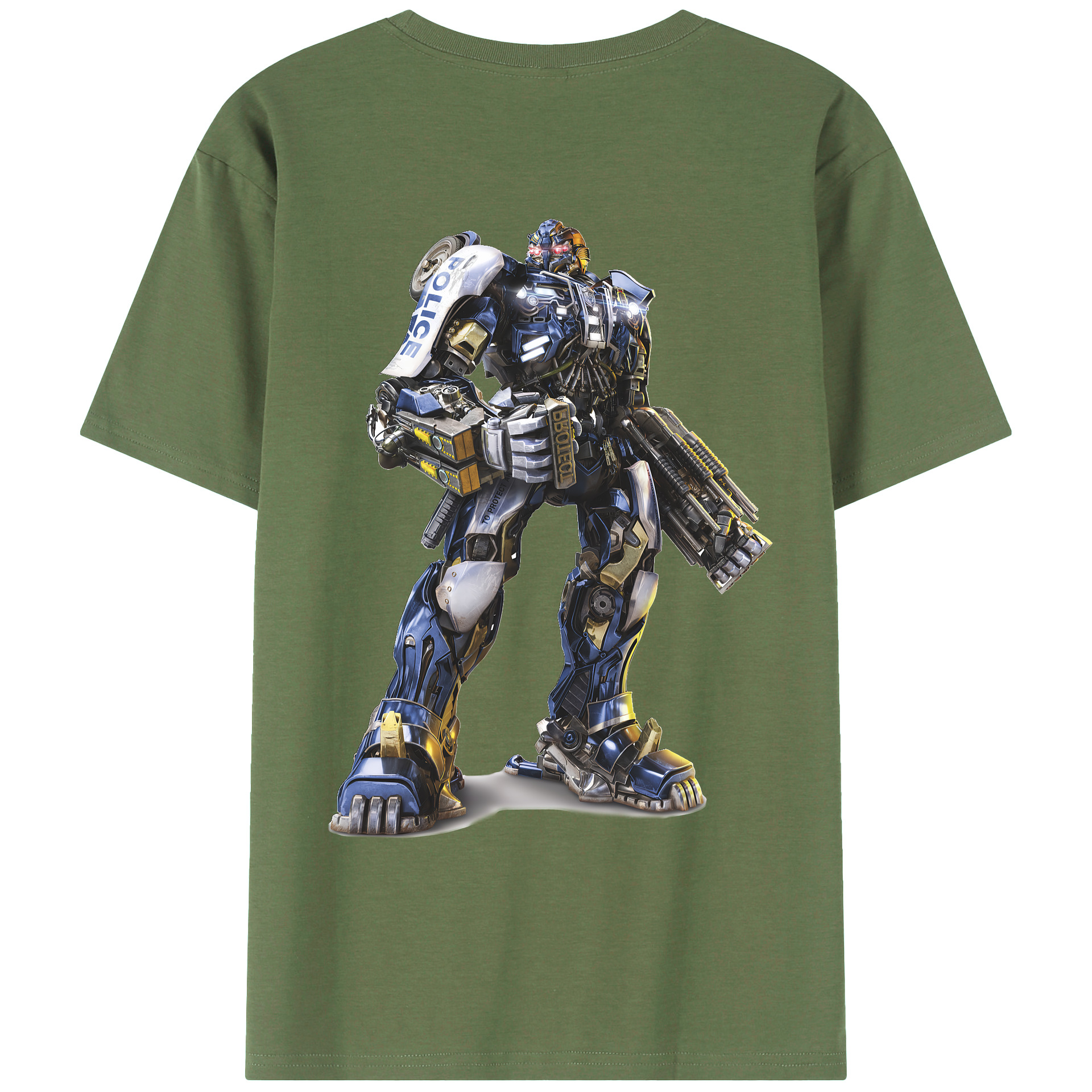 （画像用） Transformers トランスフォーマー 綿100％ メンズ半袖Tシャツ（バックプリント） 通気性